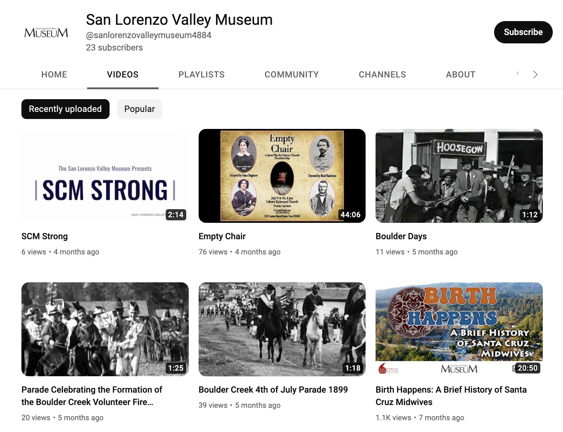 SLV Museum YouTube Channel